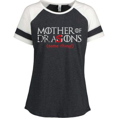 Mother Of Dragons Sons Same Thing Enza Ladies Jersey Colorblock Tee