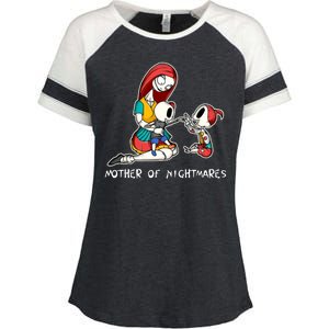 Mother Of Nightmares Christmas Enza Ladies Jersey Colorblock Tee