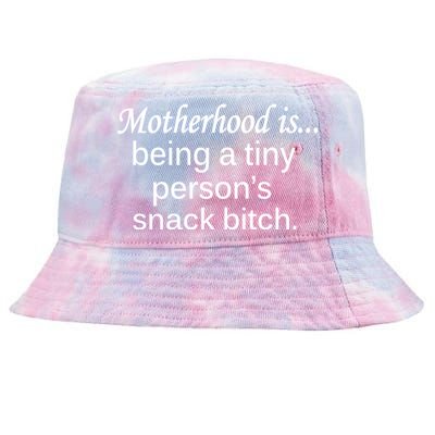 Motherhood Is Being A Tiny Person's Snack Tie-Dyed Bucket Hat