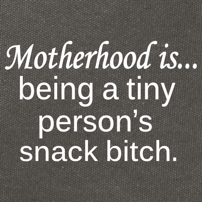 Motherhood Is Being A Tiny Person's Snack Cotton Canvas Backpack