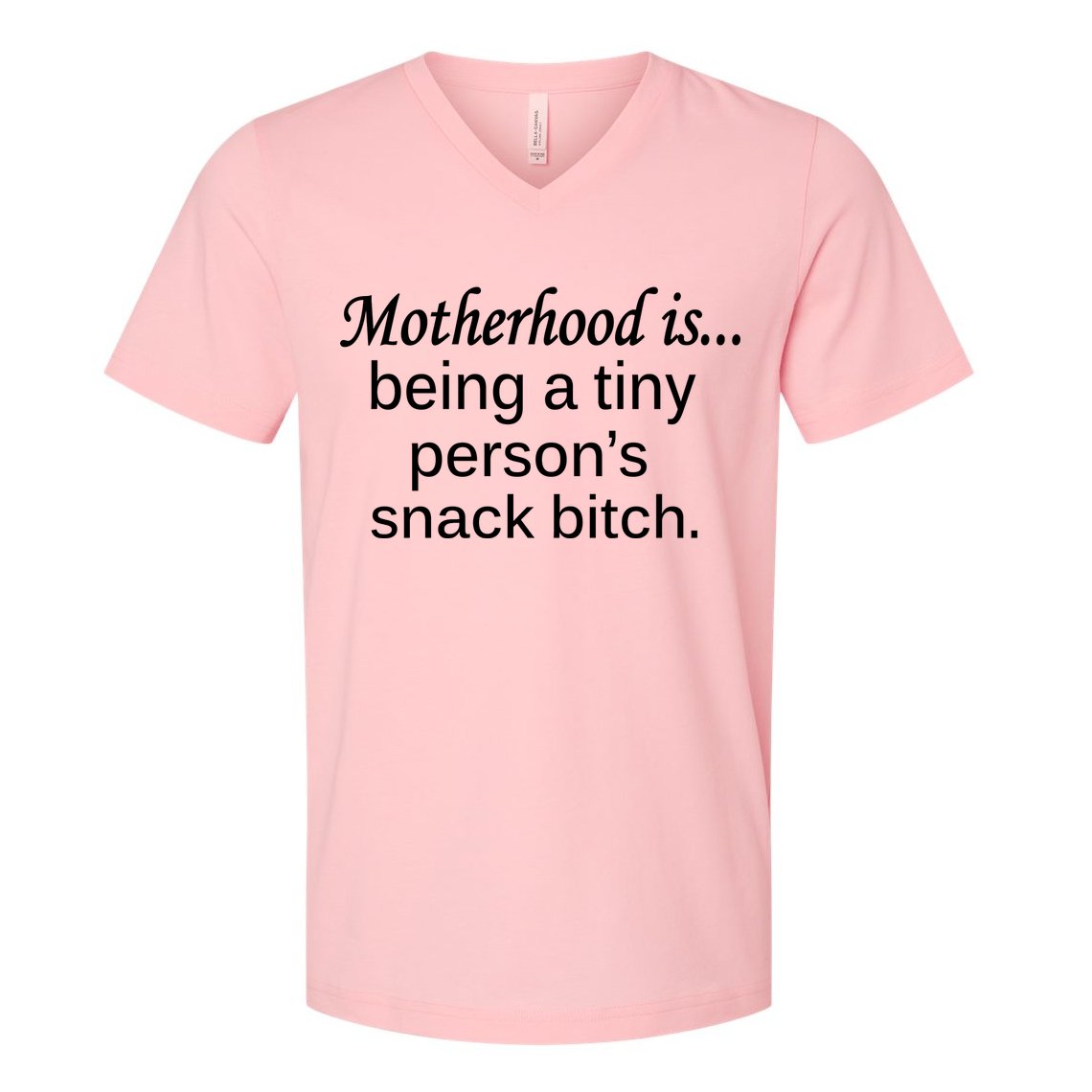 Motherhood Is Being A Tiny Person's Snack V-Neck T-Shirt