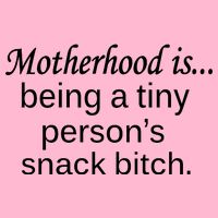 Motherhood Is Being A Tiny Person's Snack Visor