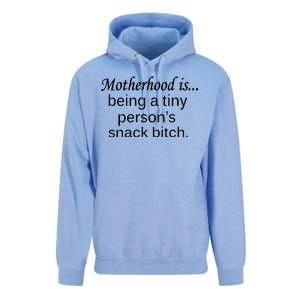 Motherhood Is Being A Tiny Person's Snack Unisex Surf Hoodie