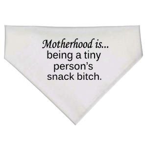 Motherhood Is Being A Tiny Person's Snack USA-Made Doggie Bandana