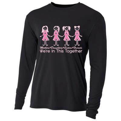 Mothers Daughters Sisters Friends We're In This Together Breast Cancer Cooling Performance Long Sleeve Crew