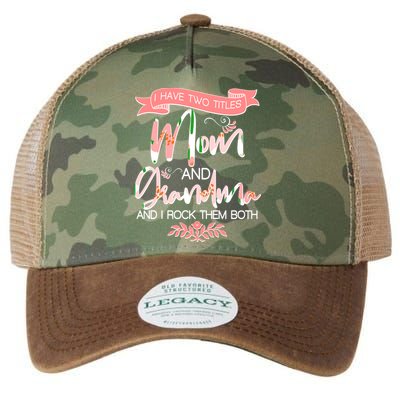 Mother's Day I Have Two Title Mom And Grandma Legacy Tie Dye Trucker Hat