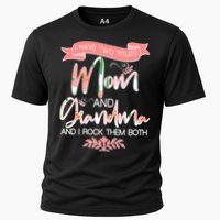 Mother's Day I Have Two Title Mom And Grandma Cooling Performance Crew T-Shirt