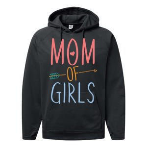 Mother's Day Mom of Girls  Performance Fleece Hoodie