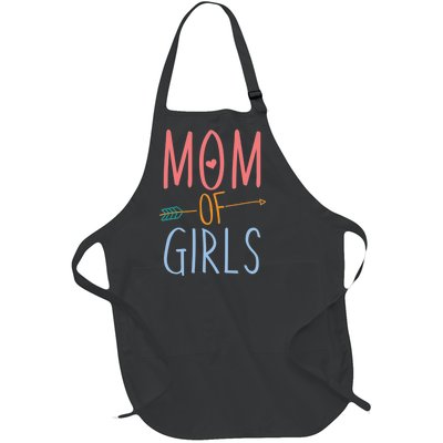 Mother's Day Mom of Girls  Full-Length Apron With Pockets