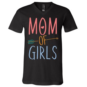 Mother's Day Mom of Girls  V-Neck T-Shirt