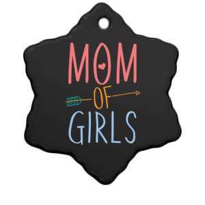 Mother's Day Mom of Girls  Ceramic Star Ornament