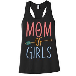 Mother's Day Mom of Girls  Women's Racerback Tank