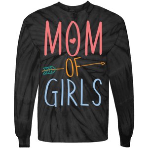 Mother's Day Mom of Girls  Tie-Dye Long Sleeve Shirt