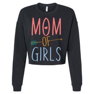 Mother's Day Mom of Girls  Cropped Pullover Crew