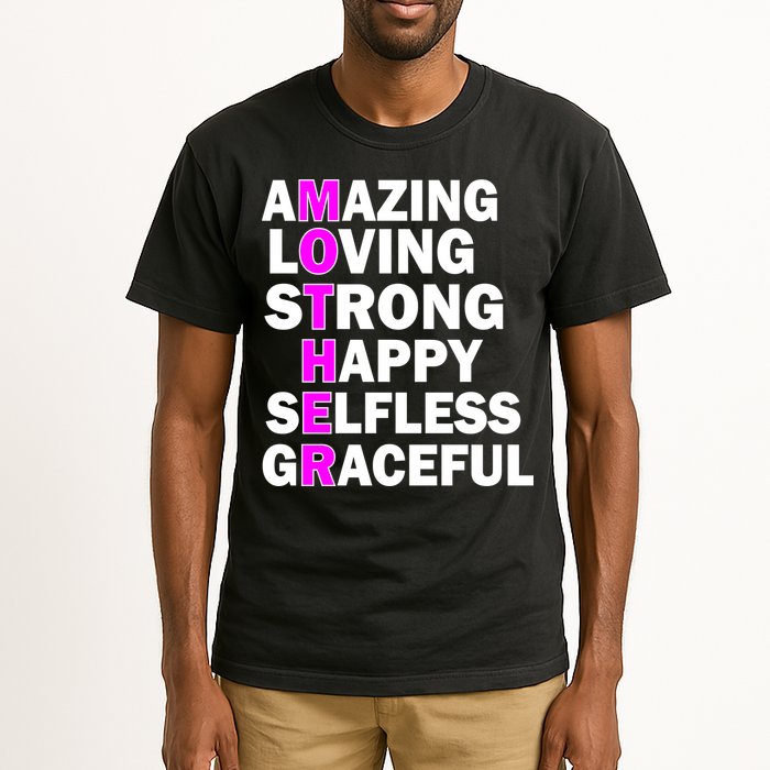 Mother's Day Quote Amazing Loving Strong Happy Tall T-Shirt