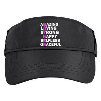 Mother's Day Quote Amazing Loving Strong Happy Adult Drive Performance Visor