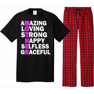 Mother's Day Quote Amazing Loving Strong Happy Pajama Set