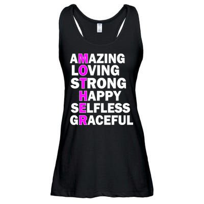 Mother's Day Quote Amazing Loving Strong Happy Ladies Essential Flowy Tank