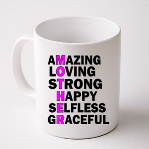 Mother's Day Quote Amazing Loving Strong Happy Coffee Mug