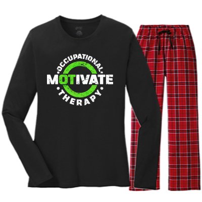 Motivate Occupational Therapy Women's Long Sleeve Flannel Pajama Set 