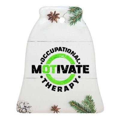 Motivate Occupational Therapy Ceramic Bell Ornament