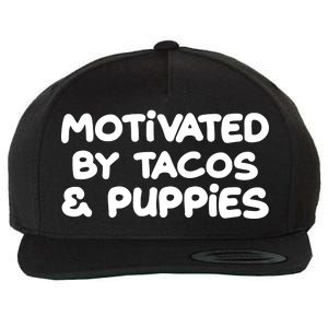 Motivated By Tacos & Puppies Wool Snapback Cap