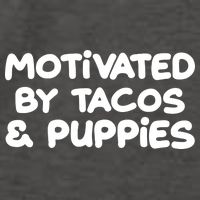 Motivated By Tacos & Puppies Vector Backpack