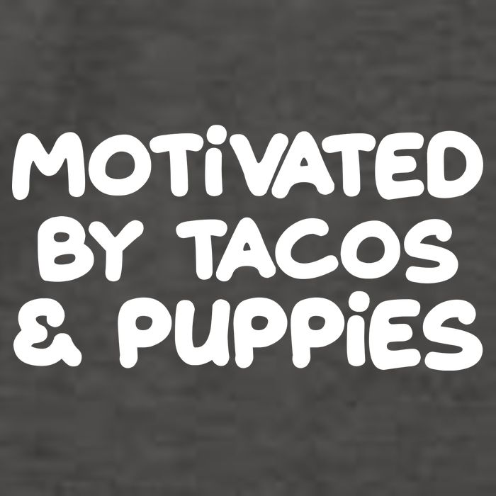 Motivated By Tacos & Puppies Vector Backpack