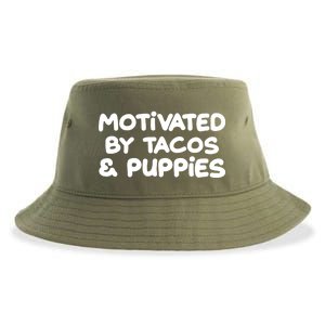 Motivated By Tacos & Puppies Sustainable Bucket Hat