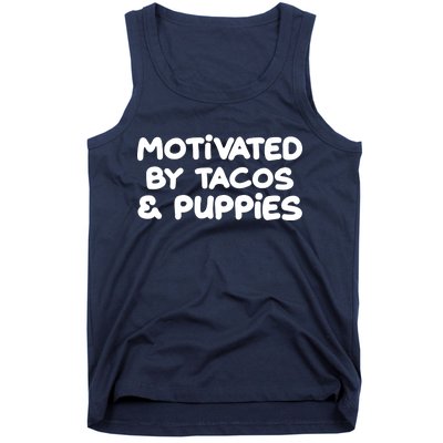 Motivated By Tacos & Puppies Tank Top