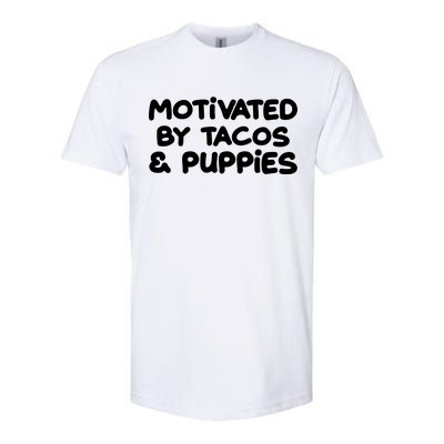 Motivated By Tacos & Puppies Softstyle® CVC T-Shirt