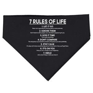 Motivational 7 Rules Of Life  USA-Made Doggie Bandana