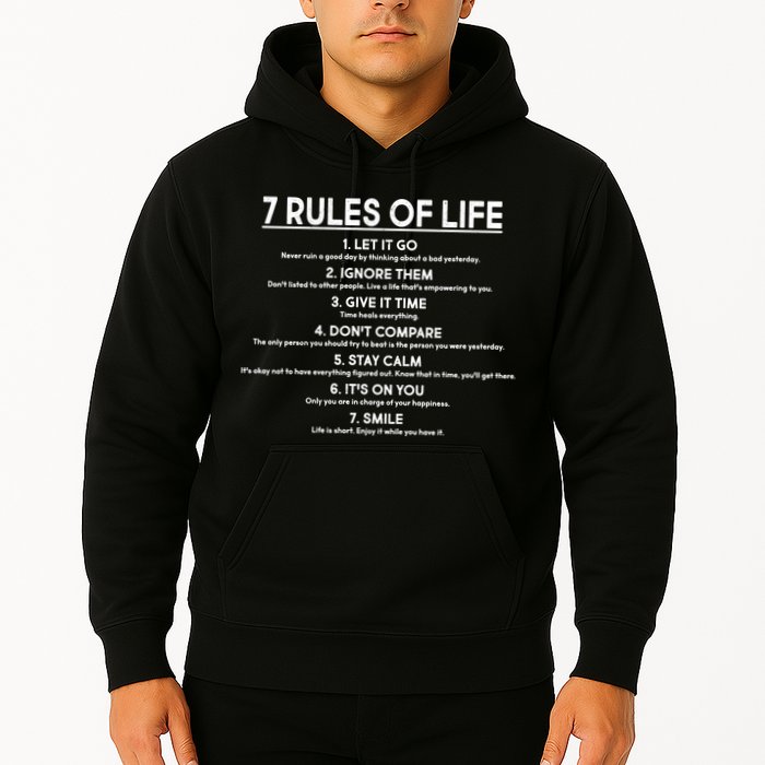 Motivational 7 Rules Of Life  Hoodie