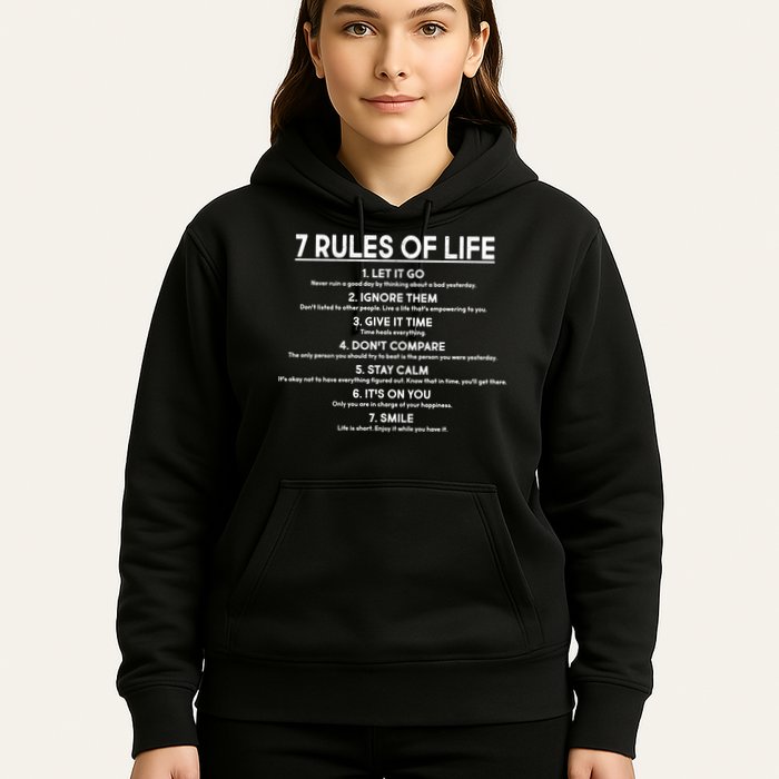 Motivational 7 Rules Of Life  Hoodie