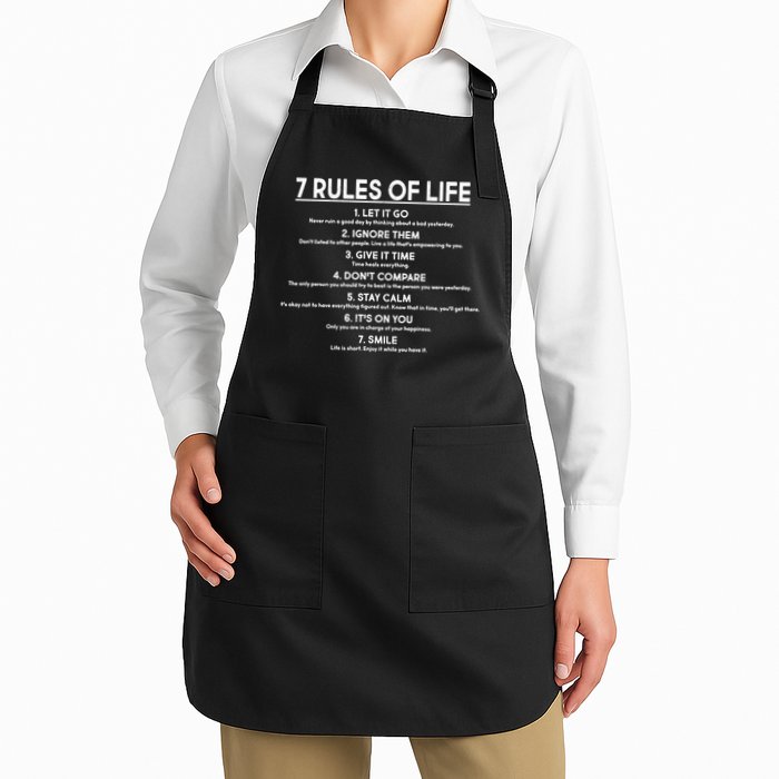 Motivational 7 Rules Of Life  Apron