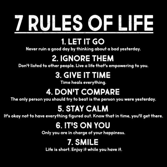 Motivational 7 Rules Of Life  Backpack