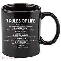 Motivational 7 Rules Of Life  11oz C Handle Ceramic Mug