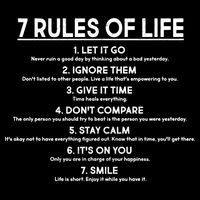 Motivational 7 Rules Of Life  16 in Basic Backpack