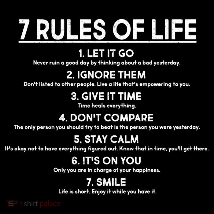 Motivational 7 Rules Of Life  Magnet