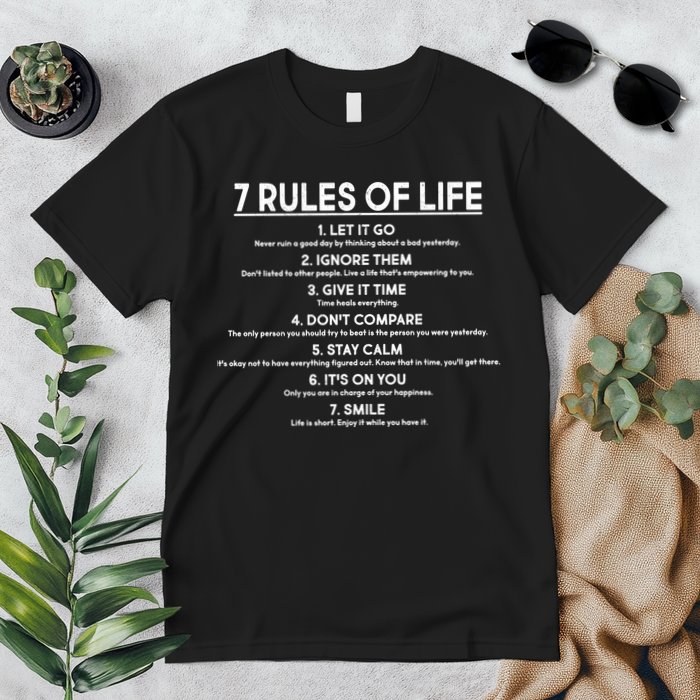 Motivational 7 Rules Of Life  Premium T-Shirt