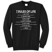 Motivational 7 Rules Of Life  Tall Sweatshirt