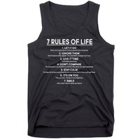 Motivational 7 Rules Of Life  Tank Top