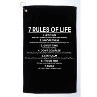 Motivational 7 Rules Of Life  Golf Towel
