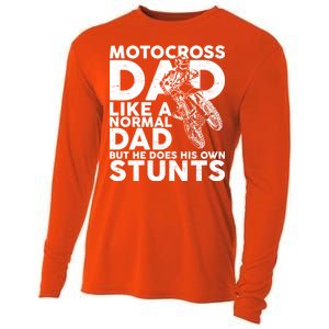 Motocross Dad Like A Normal Dad But He Does His Owns Stuns Cooling Performance Long Sleeve Crew