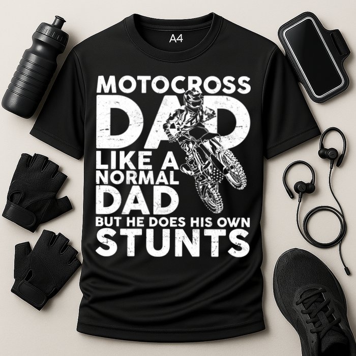 Motocross Dad Like A Normal Dad But He Does His Owns Stuns Performance Shirt