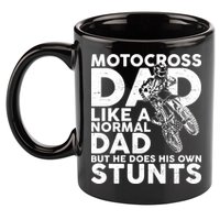 Motocross Dad Like A Normal Dad But He Does His Owns Stuns 11oz C Handle Ceramic Mug