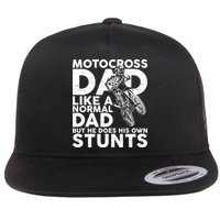 Motocross Dad Like A Normal Dad But He Does His Owns Stuns Flat Bill Trucker Hat