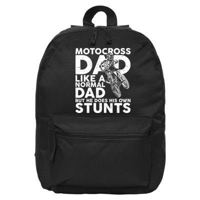 Motocross Dad Like A Normal Dad But He Does His Owns Stuns 16 in Basic Backpack