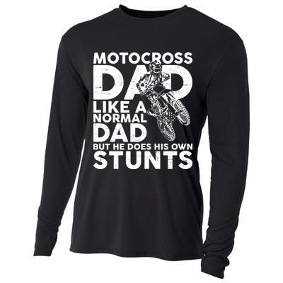 Motocross Dad Like A Normal Dad But He Does His Owns Stuns Cooling Performance Long Sleeve Crew