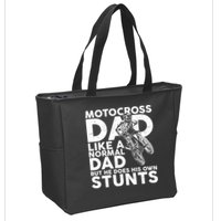 Motocross Dad Like A Normal Dad But He Does His Owns Stuns Zip Tote Bag
